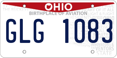 OH license plate GLG1083