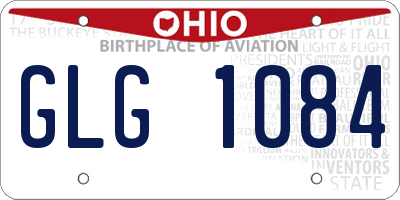 OH license plate GLG1084