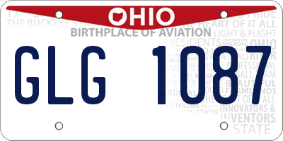 OH license plate GLG1087