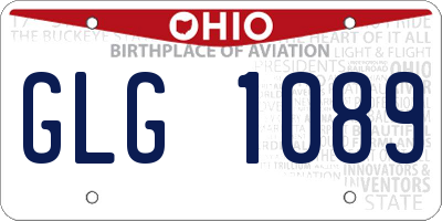 OH license plate GLG1089