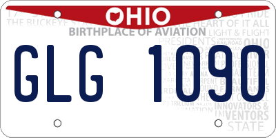 OH license plate GLG1090