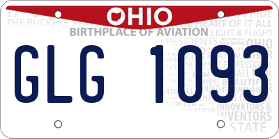 OH license plate GLG1093