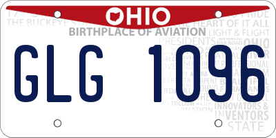 OH license plate GLG1096
