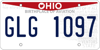 OH license plate GLG1097