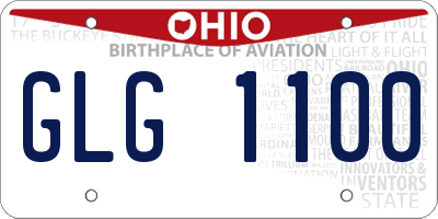OH license plate GLG1100