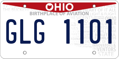OH license plate GLG1101