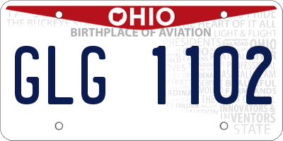 OH license plate GLG1102