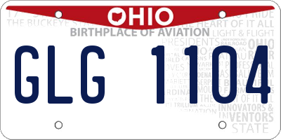 OH license plate GLG1104
