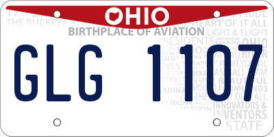OH license plate GLG1107