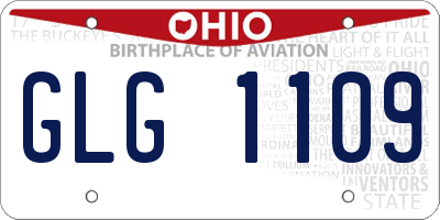 OH license plate GLG1109