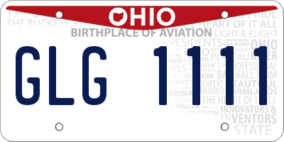 OH license plate GLG1111