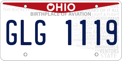 OH license plate GLG1119