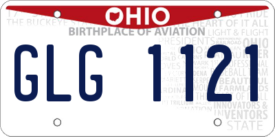OH license plate GLG1121