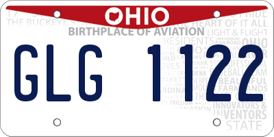OH license plate GLG1122