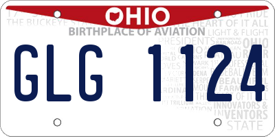 OH license plate GLG1124