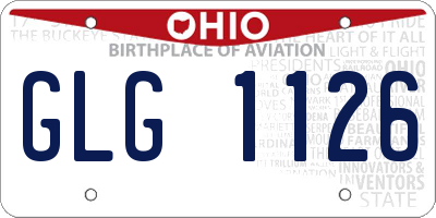 OH license plate GLG1126
