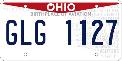 OH license plate GLG1127