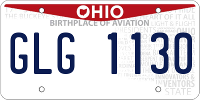 OH license plate GLG1130