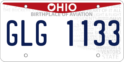OH license plate GLG1133
