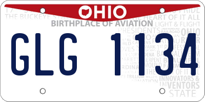 OH license plate GLG1134