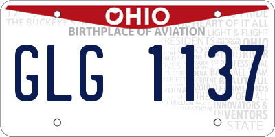 OH license plate GLG1137