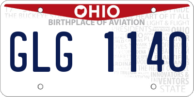 OH license plate GLG1140