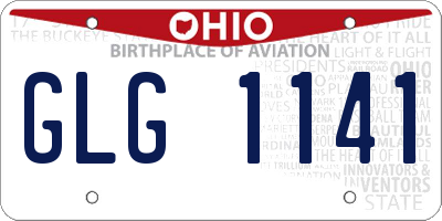 OH license plate GLG1141