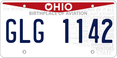 OH license plate GLG1142