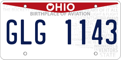 OH license plate GLG1143