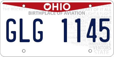 OH license plate GLG1145