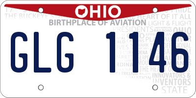 OH license plate GLG1146