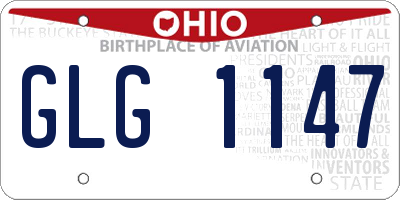OH license plate GLG1147