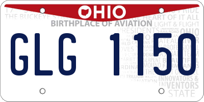 OH license plate GLG1150