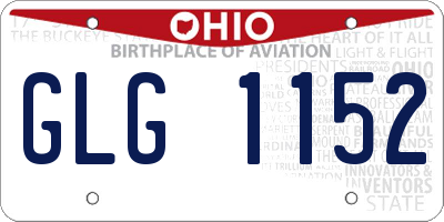 OH license plate GLG1152
