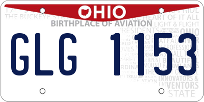 OH license plate GLG1153