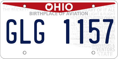 OH license plate GLG1157