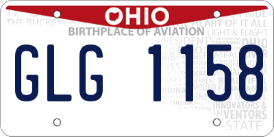 OH license plate GLG1158