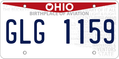 OH license plate GLG1159