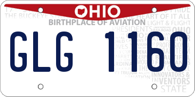 OH license plate GLG1160