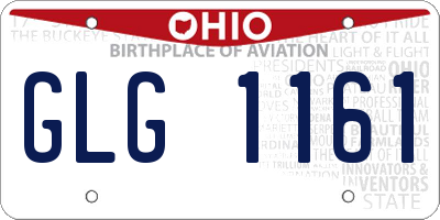OH license plate GLG1161