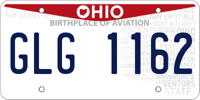 OH license plate GLG1162