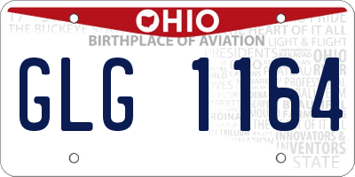 OH license plate GLG1164