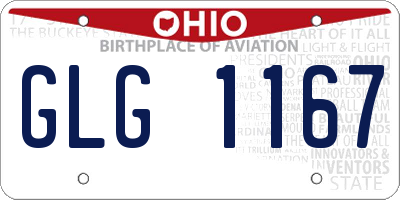 OH license plate GLG1167