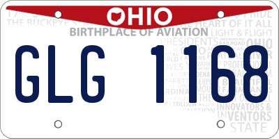 OH license plate GLG1168