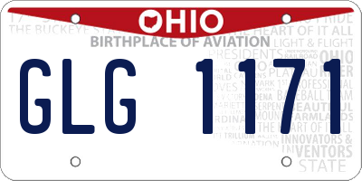 OH license plate GLG1171