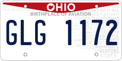 OH license plate GLG1172