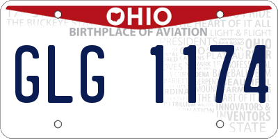 OH license plate GLG1174