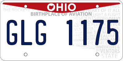 OH license plate GLG1175