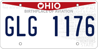 OH license plate GLG1176
