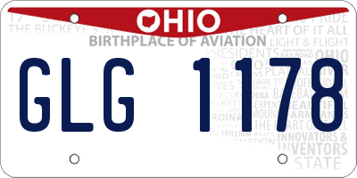 OH license plate GLG1178